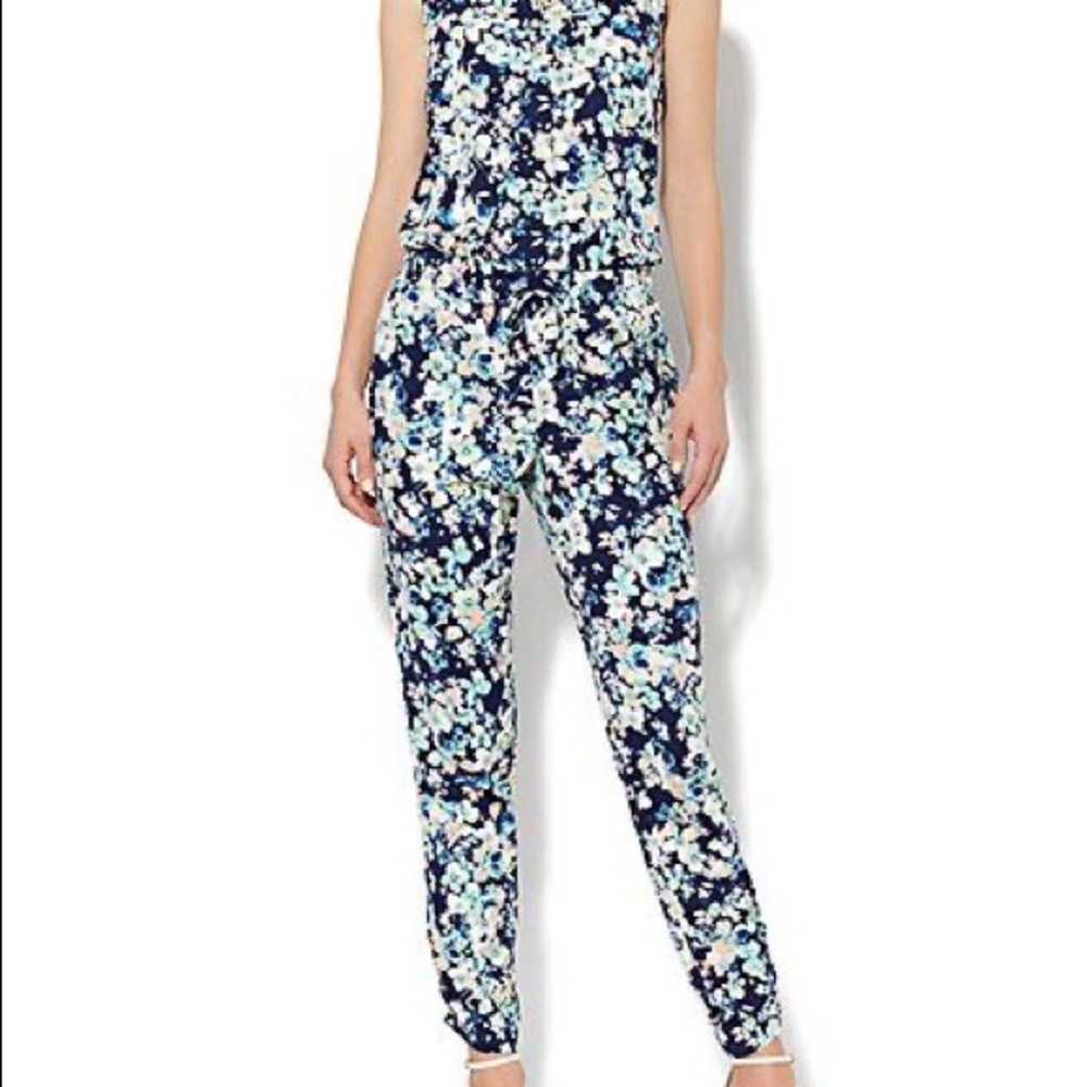 Eva Mendez Floral jumpsuit NWOT